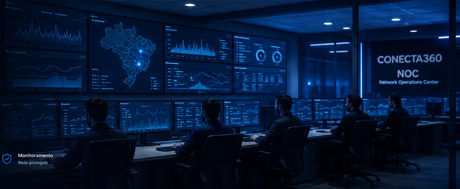 Painel de operações e monitoramento de rede