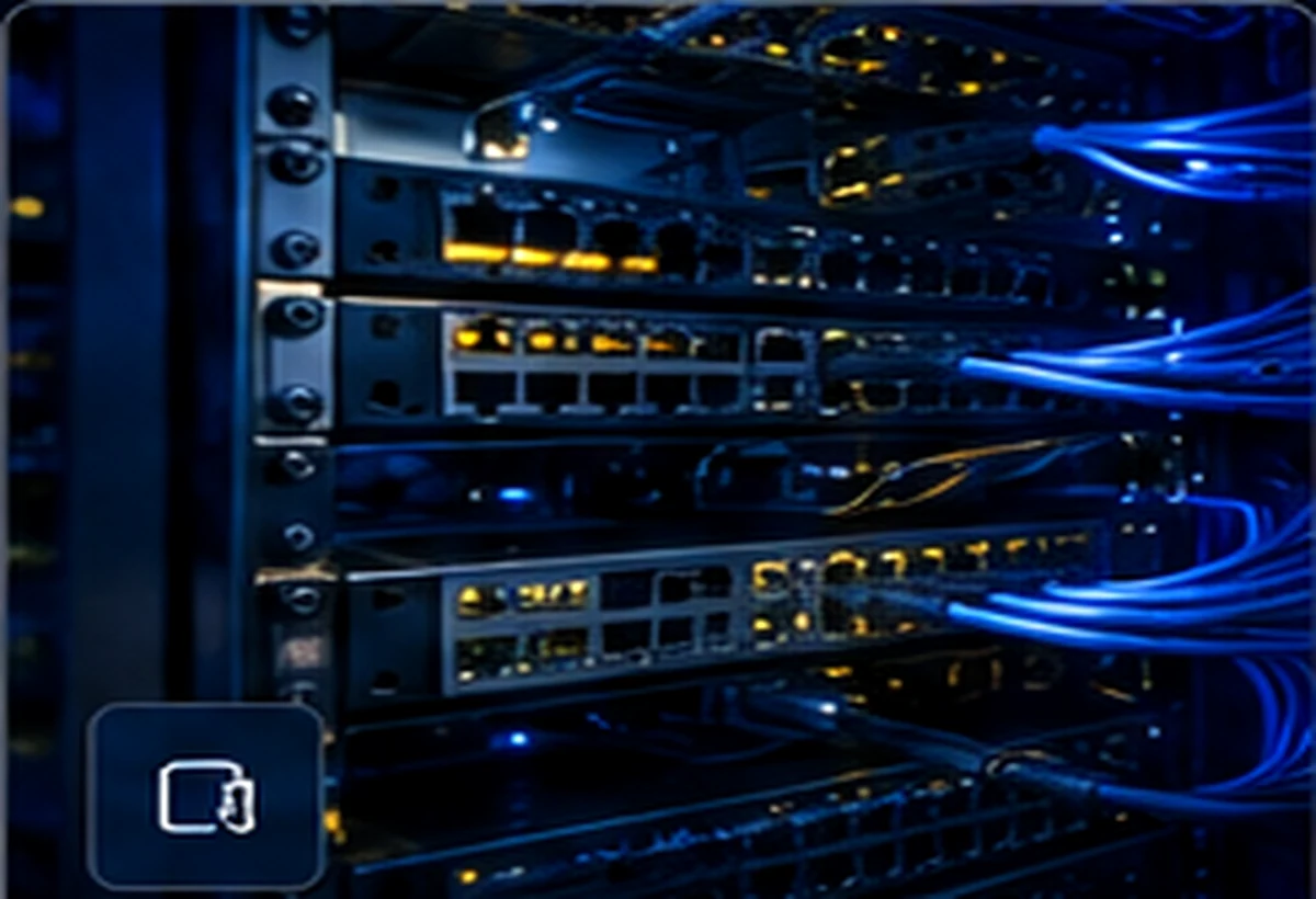 Rack de rede e infraestrutura empresarial